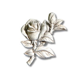 3 Pagen Rose Memorial Ornament - Rose Memorial Stone - Stylish and Timeless Grave Decoration - Durable Material Ideal for Outdoor Use - Rose Design - Beige