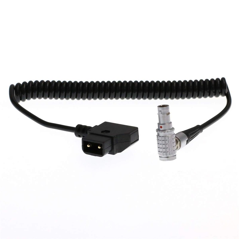HangTon P-tap D-tap to Right Angle 0B 7 Pin Coiled