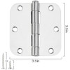 12 Pack Rounded Door Hinges 3.5 inch X 3-1/2" 5/8