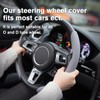 Amiss Car Nappa Leather Steering Wheel Cover, Car Interior Accessories,