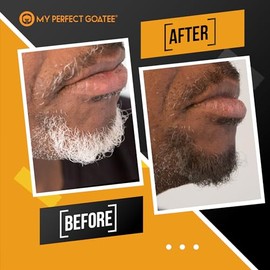 My Perfect Goatee & Beard - Color temporal (todos los colores de cabello incluidos) aplicador de pincel, cambia de color en minutos, suave, seguro, eficaz, fácil de lavar con agua y jabón (polvo de barba))