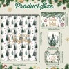 4 Pcs Christmas Shower Curtain Set Winter Xmas Tree Bathroom