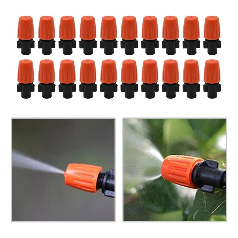 50 Boquillas Atomizadoras Ajustables Para Riego Goteo 1/4