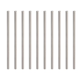 Rebower 304 Edelstahl Massiver Rundstab, [für Durchschläge Verschiedene Wellen DIY Bastelmodell Flugzeug Modellschiff Modellautos] - 4mmx100mm / Silberton / 20 Stück