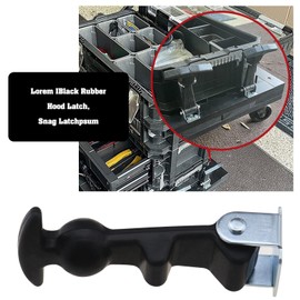 SING F LTD 1 Pair Rubber Hood Catch Elastic Flexible T-Handle Hasp Draw Latches with Stainless Steel Brackets for Tool Box Truck Automotive Vehicle Engine Hood