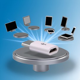 Galyacht White Universal USB 3.1 Type-C Connector to Micro USB Male to Female Converter Mini Portable USB-C Data Adapter Type C Device Cell Phone OTG Adapters