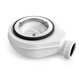 Heilmetz Shower Drain Odour Trap 90 mm, Drain Fitting for Shower Trays, Outlet Diameter 40/50 mm, Shower Drain with Odour Trap + Hair Strainer