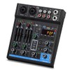 Portable Mini Mixer 4 Channel Audio DJ Console Sound Card,