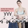 TOFIIGREM Black Hanger Clips 60 PCS, Multi-Purpose Plastic Clips Perfect