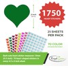 Royal Green 1/2 inch Colorful Heart Sticker Labels Sheets DIY