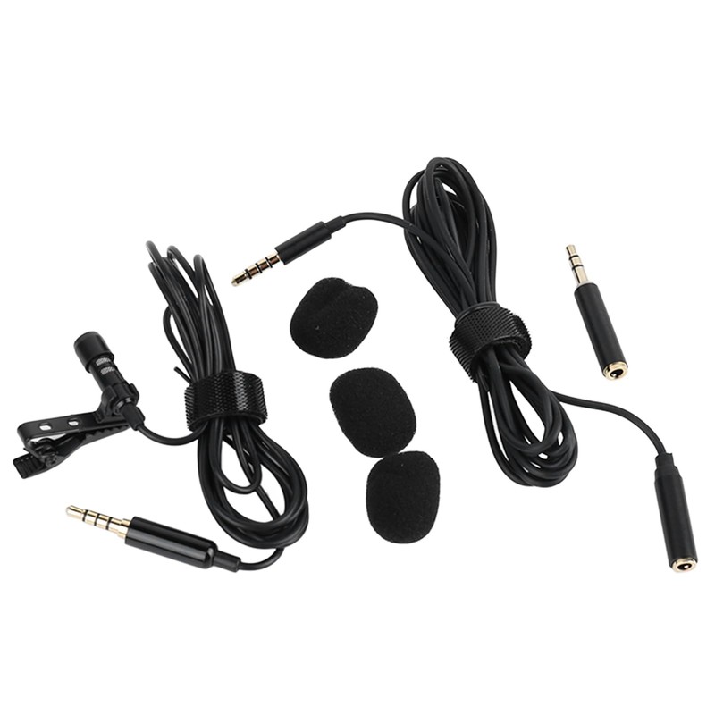 Professional Lavalier Microphone, 360 Degree Omnidirectional Lapel Microphone, Clear Sound