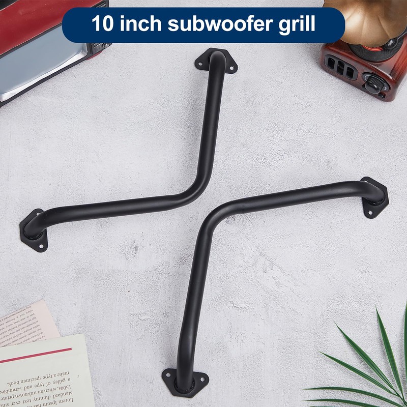 Datanly 4 Pcs 10 Inches Speaker Subwoofer Bar Grill Matte