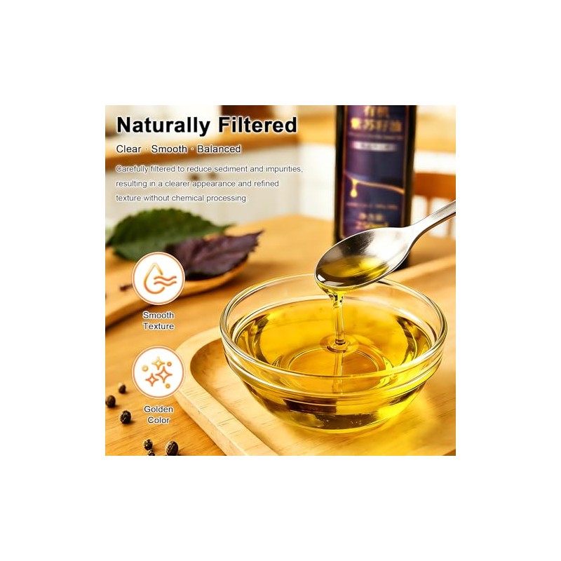 Organic Perilla Seed Oil, Cold Pressed, Pure Perilla Seeds, Low