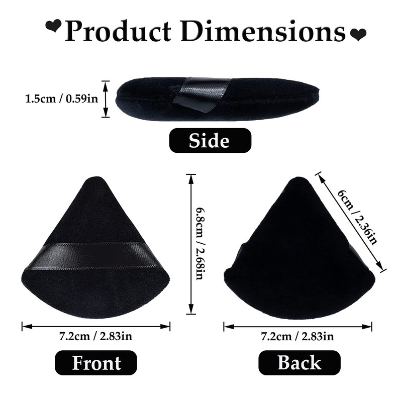 8 Pieces Triangle Makeup Powder Puff Make Up Sponge, Soft
