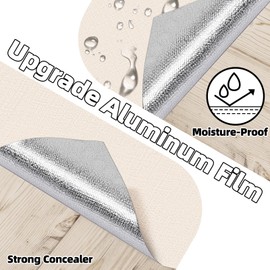 WADILE Wallpaper Peel and Stick for Cabinets and Removable Wall Paper, Texture Adhesive Removable Contact Paper for Bathroom Garage Living Room 78.7″ × 15.8″ Beige