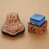 KONLLEN Leather Engraved Chalk Holder Magnetic Vegetable Tanned Leather Pool