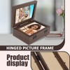 Hinged Picture Frames,Foldable Photo Frame,Folding Frame,Glass Photo Frame,with 180° Foldable