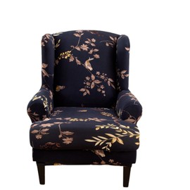 Eco-Ancheng Wing Chair Slipcovers 2-Piece Stretch Wingback Chair Slipcover Non-Slip Furniture Protector Wing Chair Cover Wingback Armchair Covers with Elastic Bottom Slipcovers for Wingback Chair