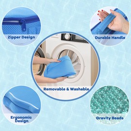 MABOZOO Hot Tub Booster Seat for Adults, Weighted Booster Seat 3D Air Mesh Hot Tub Cushion Quick Dry Hot Tub Accessories Indoor Outdoor (Blue)