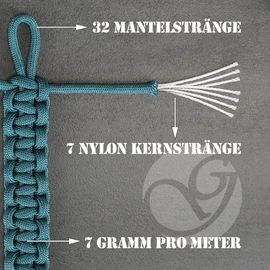 Ganzoo © Paracord 550 Rope, Orange, 4 mm, Cord Type 3, Nylon & Polyester, Ideal for Crafting Dog Lead/Collar, Bracelet, Camping, Survival and Outdoor Use, 100 m, All-Purpose Rope, 7 Inner Strands