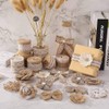 27PCS Burlap Flowers Set, Include 6 Lace Burlap Ribbon Rolls,