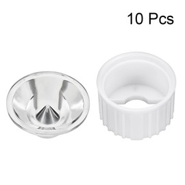 uxcell 10 pcs 20mm LED Lens 5 Degree with White Holder for 1W 3W High Power LED Light
