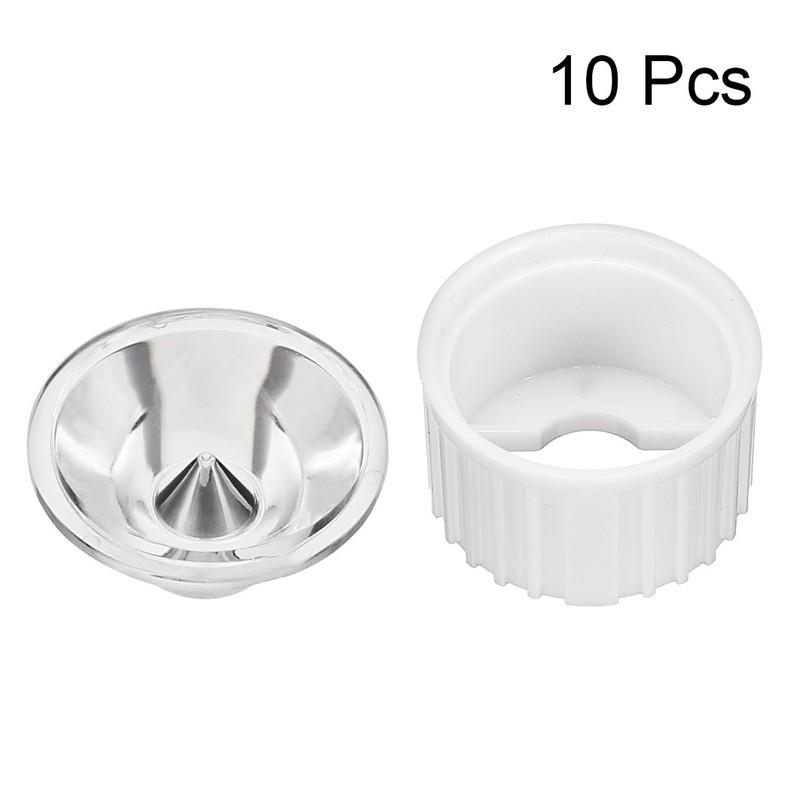 uxcell 10 pcs 20mm LED Lens 5 Degree with White