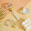 Amylove 8 Set Crystal Door Knobs Mortise Style Fluted Glass