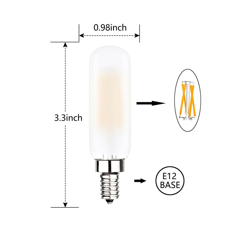 Sunaiony E12 LED Bulb Dimmable 40 Watt Equivalent E12 Candelabra