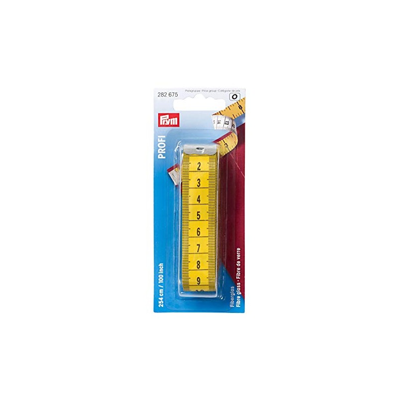 Prym 254 cm/ 100-inch Tape Measure Profi Fibreglass, Yellow, 1