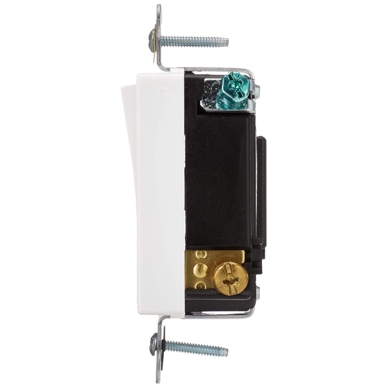 Leviton 15 Amp, 120/277 Volt, Decora Plus Rocker, Single-Pole Double