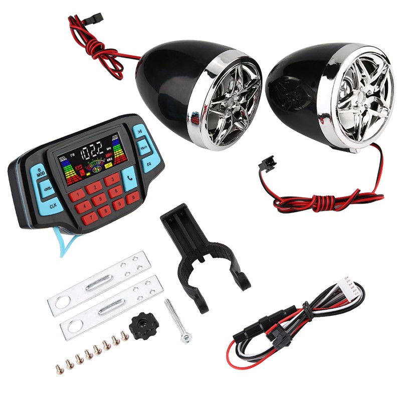 Waterproof Motorcycle BT MP3 Player Audio Stereo Speaker System USB
