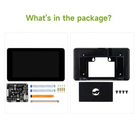 LUCKFOX DSI Capacitive 7 Inch Touch Screen with Case Support 3D Printing for Raspberry Pi Screen 800 x 480 Pixels 170° Wide Viewing Angle for Raspberry Pi Display IPS Screen for Core3566, VisionFive2