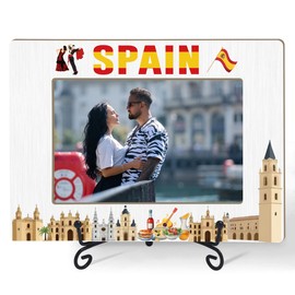 lamocho Spain Picture Frame, Travel Picture Frame, Spain City Travel Picture Frame, Engaged Picture Frame, Spain Decor Gift Spain Souvenirs (4x6 Horizontal) -S06
