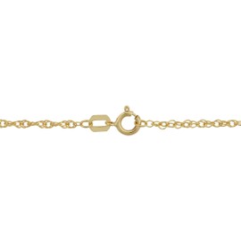 Kooljewelry 14k Yellow Gold 1.5 mm Light Rope Chain Necklace (18 inch)
