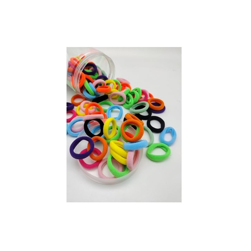 Generic Kids Hair Ties 100 Pieces Multicolor
