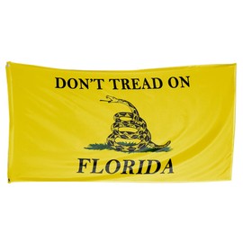 Don't Tread On Me Florida Limited Edition Gadsden Flag Includes Brass Grommets Patriotic Outdoor Indoor Decoration Banner 3 x 5 Feet