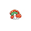 PLpatch Set of 2 Tiny. Mushroom with Polka dot Cute