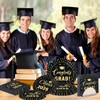 Black and Gold Graduation Paper Plates and Napkins Serve 50,
