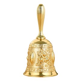 GmeDhc Gsrhzd Bell, 1 Piece Table Bell, Classic Hand Bell, Metal Bells, for School, Dinner at the Reception, Hotel Service, Meditation Prayer