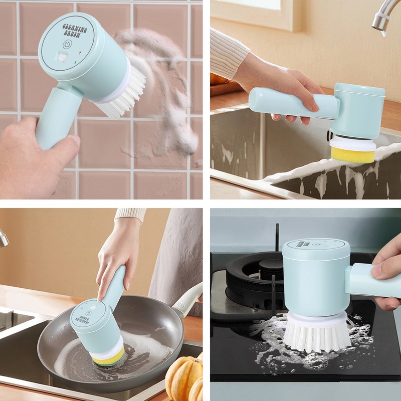 Soap Dispenser Cleaning Scrub Brush Pot Dish Brush with Storage