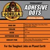 Gorilla Permanent Adhesive Dots, Double-Sided, Clear, 0.5" Diameter, 150 Pieces