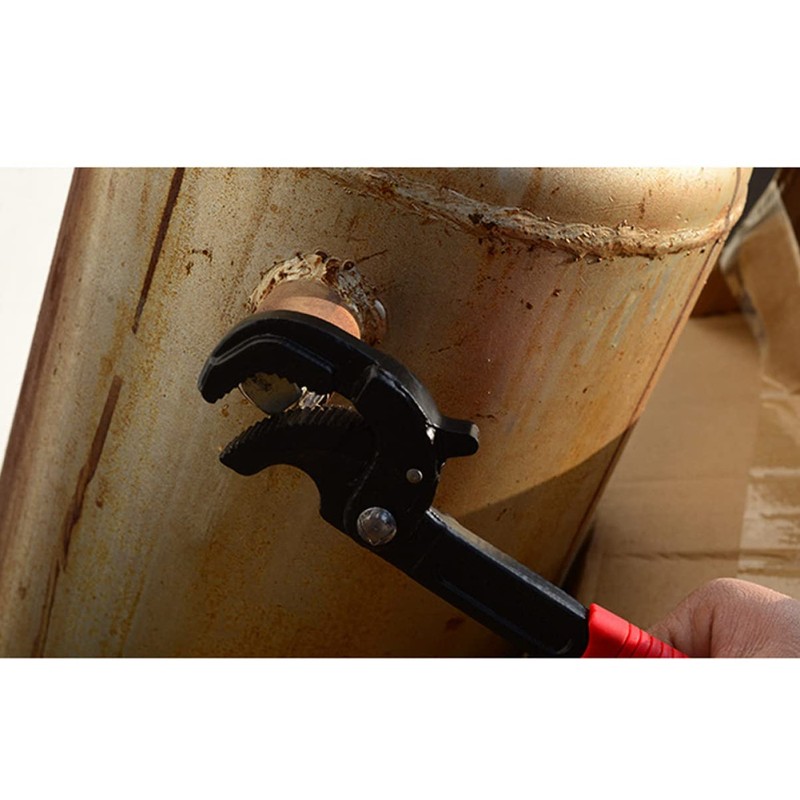 TEHAUX Multi-Functional Adjustable Wrench Self-Locking Design for Pipes Heavy-Duty Construction