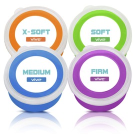 Vive Therapy Putty (4 Pack) - for Hand, Finger, Grip Strength Resistance Exercises - 3 Ounces