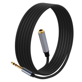 YARCHONN 1/4 Zoll TRS Verlängerungskabel, 3 m 6,35 mm Stereo Stecker auf Buchse Quarter Zoll Anschlüsse Audio-Verlängerungskabel für Verstärker, Kopfhörer Gitarreninstrumente -9,8FT