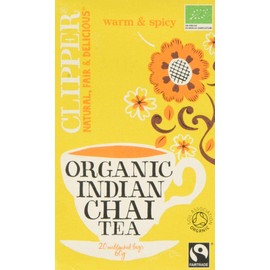 Clipper Organic Indian Chai 20 Teabags (Pack of 6, Total 120 Teabags)