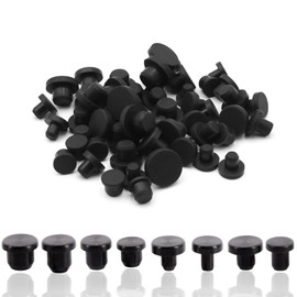 Bogoro Pack of 80 Rubber Stoppers 8 Sizes with 4/5.5/7.5/8.5/9/9.5/mm Black Round for Bottles Pipes Reusable Seal Waterproof