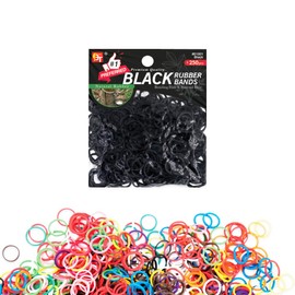 Rubber Bands Hair Band Hair Accessories Stretchy No Damage Mini Hair Ties (Black - 250 Pcs)
