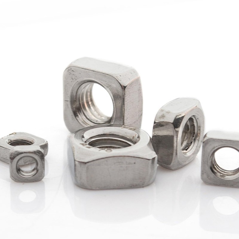 20Pcs Stainless Steel Square Nuts, M8x13mmx6mm Square Thread Insert Nuts