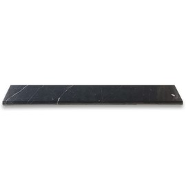 Stone Center Online Nero Marquina Black Marble 6x36 Transition Saddle Threshold Double Beveled Tile Honed Kitchen Bath Wall Floor Backsplash Shower (1 Piece)